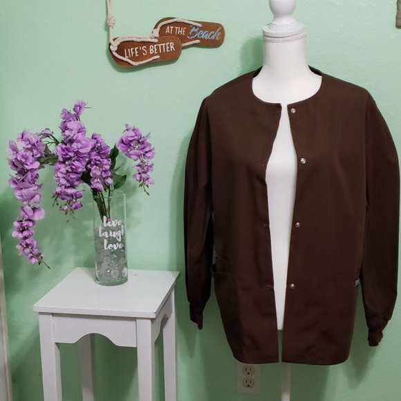Cherokee Jackets & Blazers - Cherokee scrubs jacket CHOCOLATE